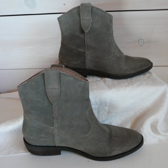 FAT FACE LADIES Pull On SUEDE LEATHER ZIP ANKLE SHORT BOOTS 7.5 EU 38 - Picture 2 of 13